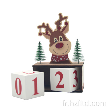 Calendrier de décoration de Noël des rennes